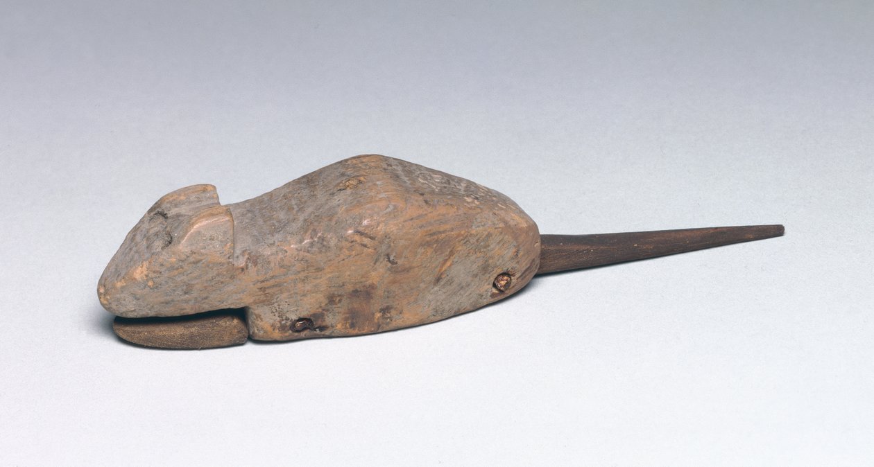 Hareketli çeneli oyuncak fare (ahşap) by New Kingdom Egyptian