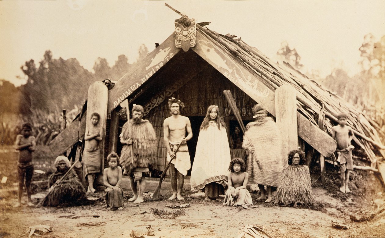 Maori Ailesi, Yeni Zelanda, 1880
