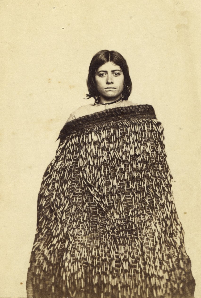 Mina Makata, Half Cast Maorie, c.1865 (albüm baskısı ve wc) by New Zealander Photographer