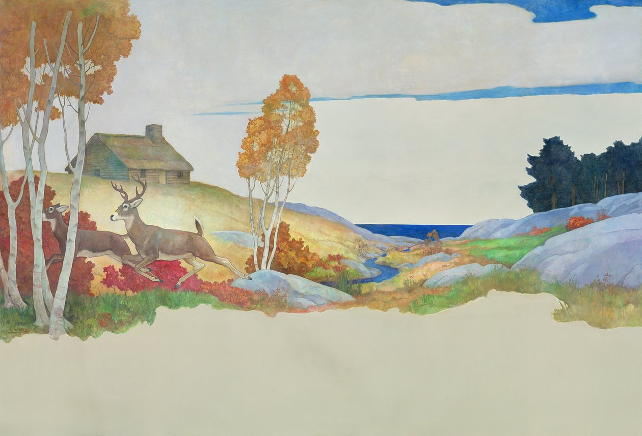 Geyik ve Dere, 1945 by Newell Convers Wyeth