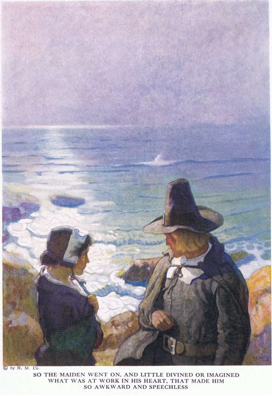 Böylece bakire devam etti ve çok az şey tahmin etti veya hayal etti. by Newell Convers Wyeth