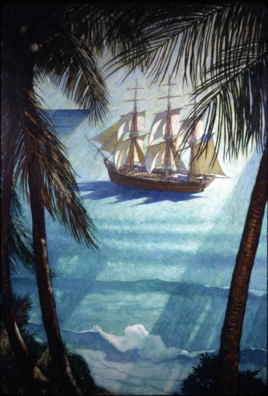 Gemi Ödülü (Rönesans panelindeki yağ) by Newell Convers Wyeth