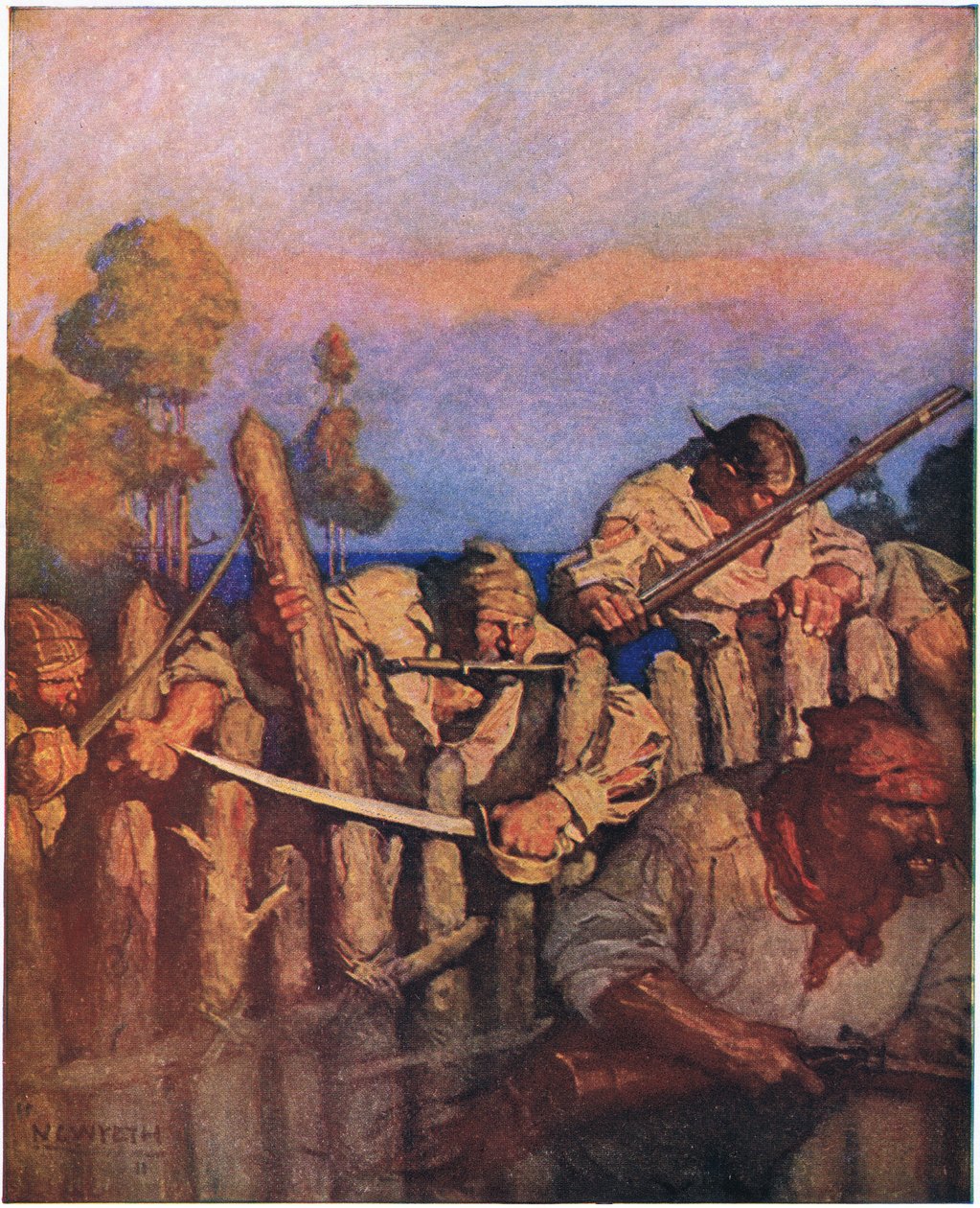 Blok eve saldırı: Yatılılar çitin üzerinden maymunlar gibi akın etti by Newell Convers Wyeth
