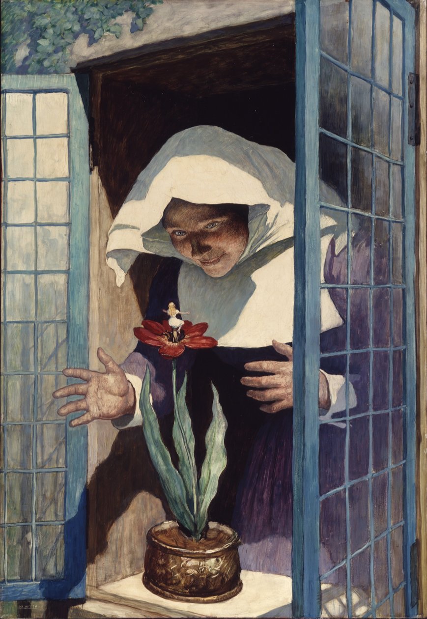 Thumbelina, 1940 (Rönesans panelinde yağlı boya) by Newell Convers Wyeth