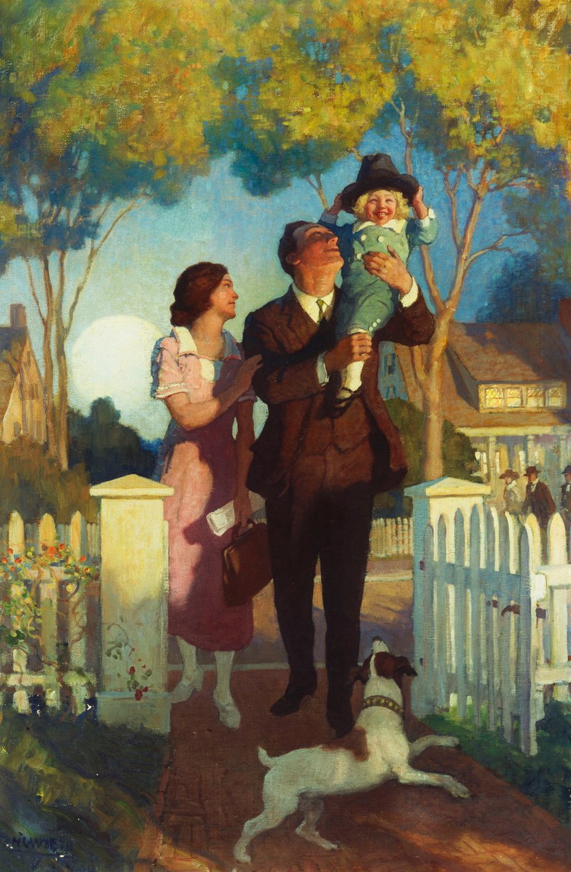 Eve varmak by Newell Convers Wyeth