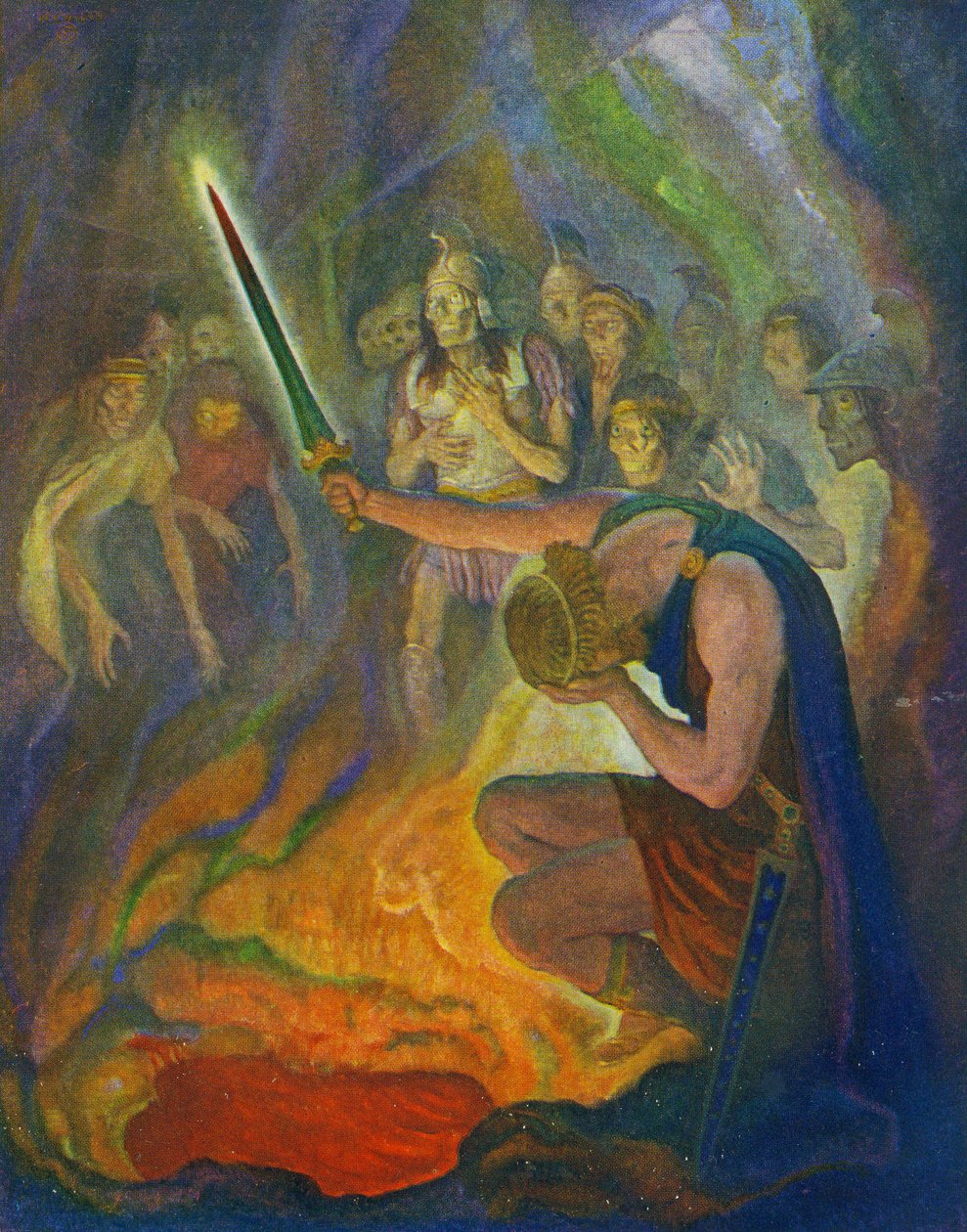 Ölüler Ülkesinde Odysseus by Newell Convers Wyeth