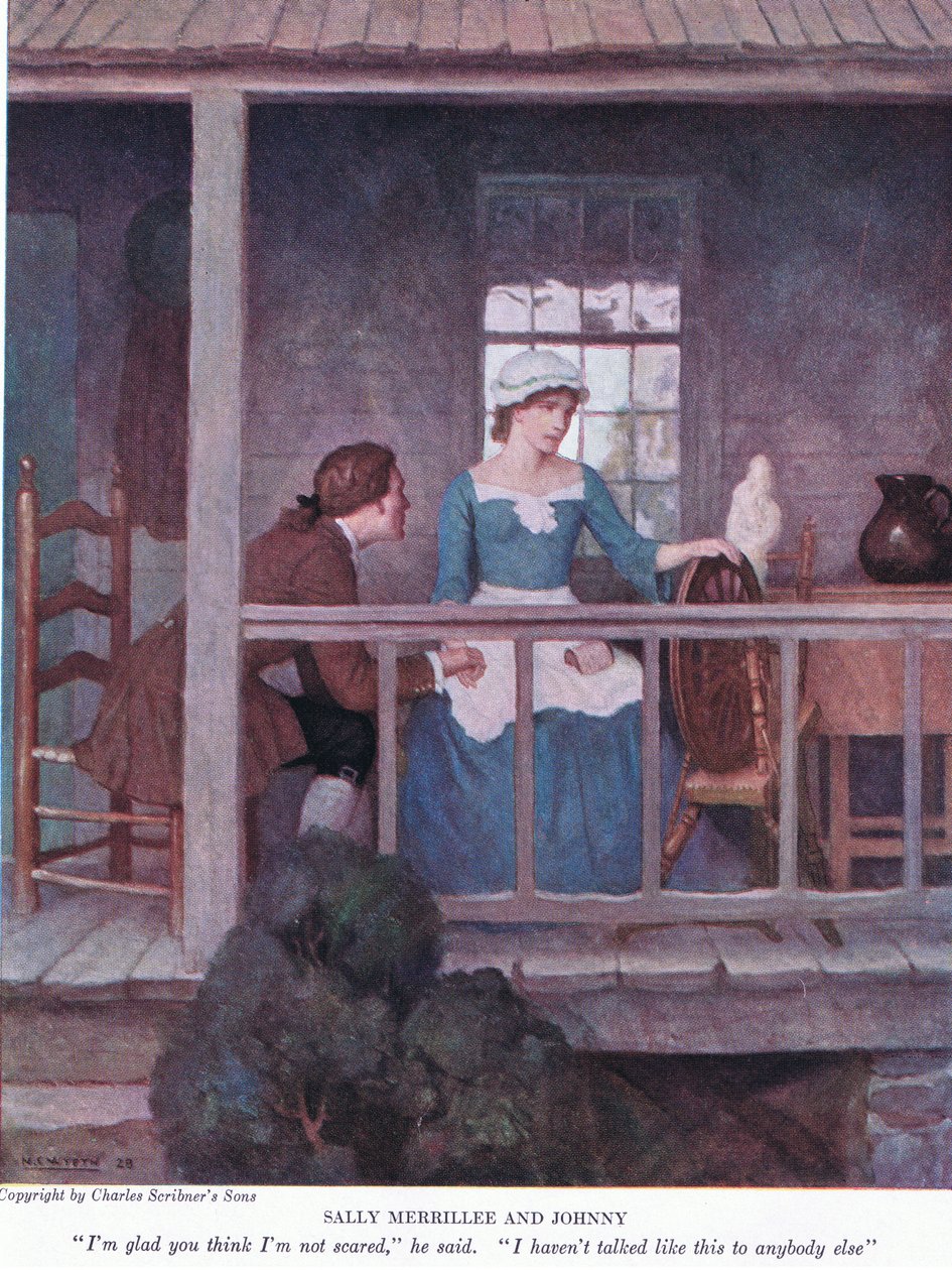 Sally Merrillee ve Johnny: Korkmadığımı düşünmene sevindim, dedi. Hiç kimseyle böyle konuşmadım, 1928 by Newell Convers Wyeth