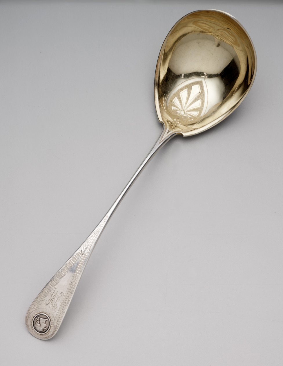 Çorba kepçesi, c.1860 (sikke gümüş ve yaldızlı) by Newell Harding and Co.