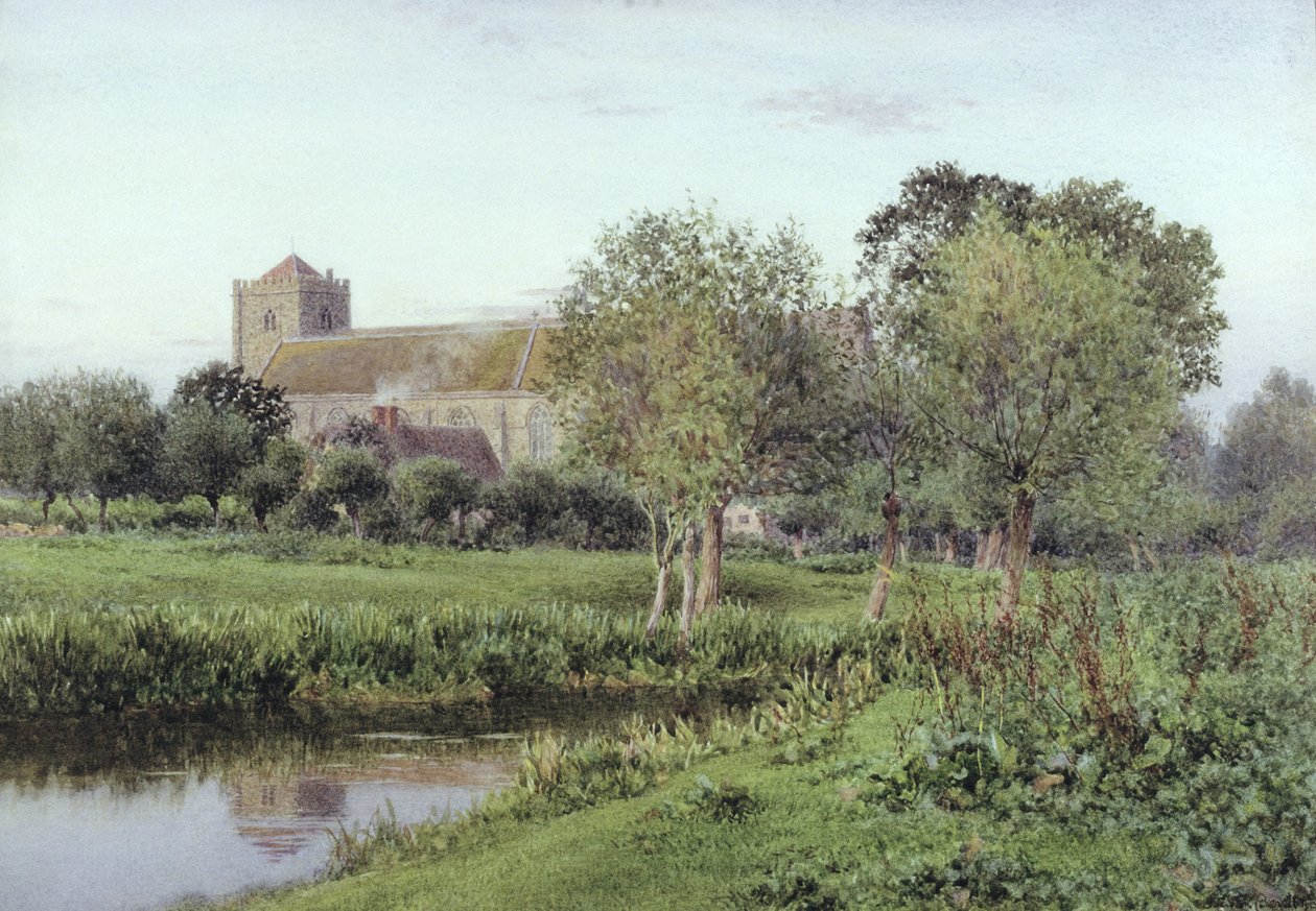 Dorchester Manastırı, Wallingford Yakınında, Sonbahar Akşamı by Newton Bennett