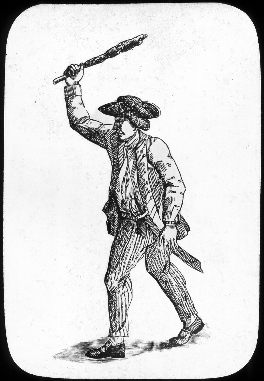 Bir sopa kullanan İngiliz denizci, 1779 by Newton and Co