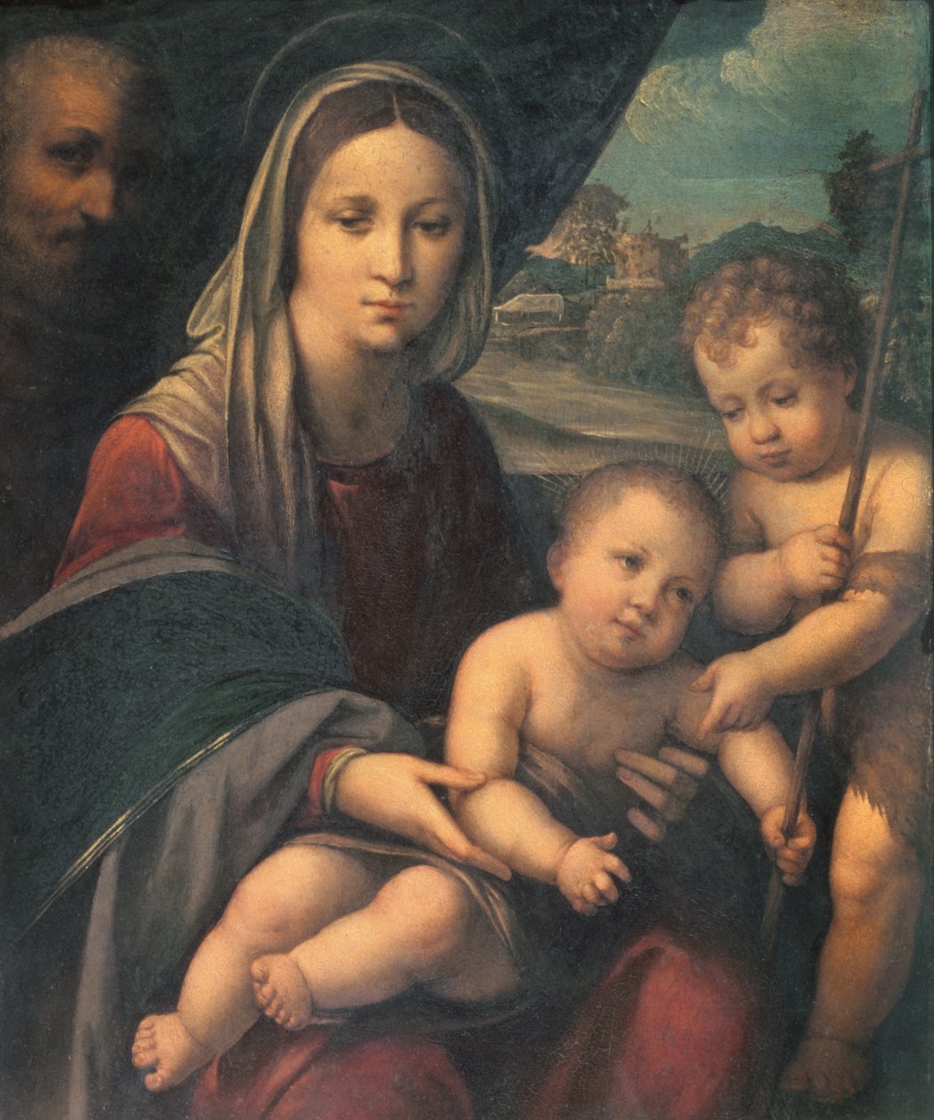 Genç Vaftizci Yahya ile Madonna ve Çocuk (panel) by Niccolò Pisano