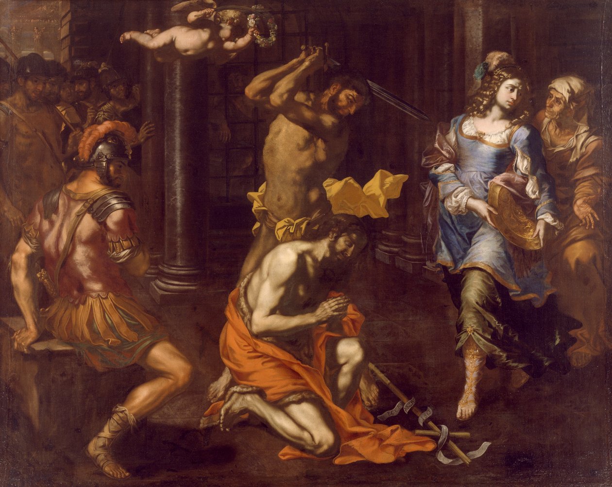 Niccolo de Simone (aktif 1636-1655) tarafından Saint John Baptist'in kafasının kesilmesi, tuval üzerine yağlı boya by Niccolò de Simone