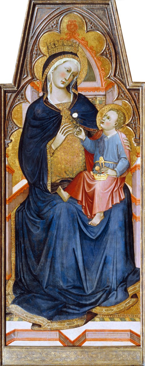 Madonna ve Çocuk, 1387 (ahşap üzerine tempera ve altın) by Niccolo di Buonaccorso