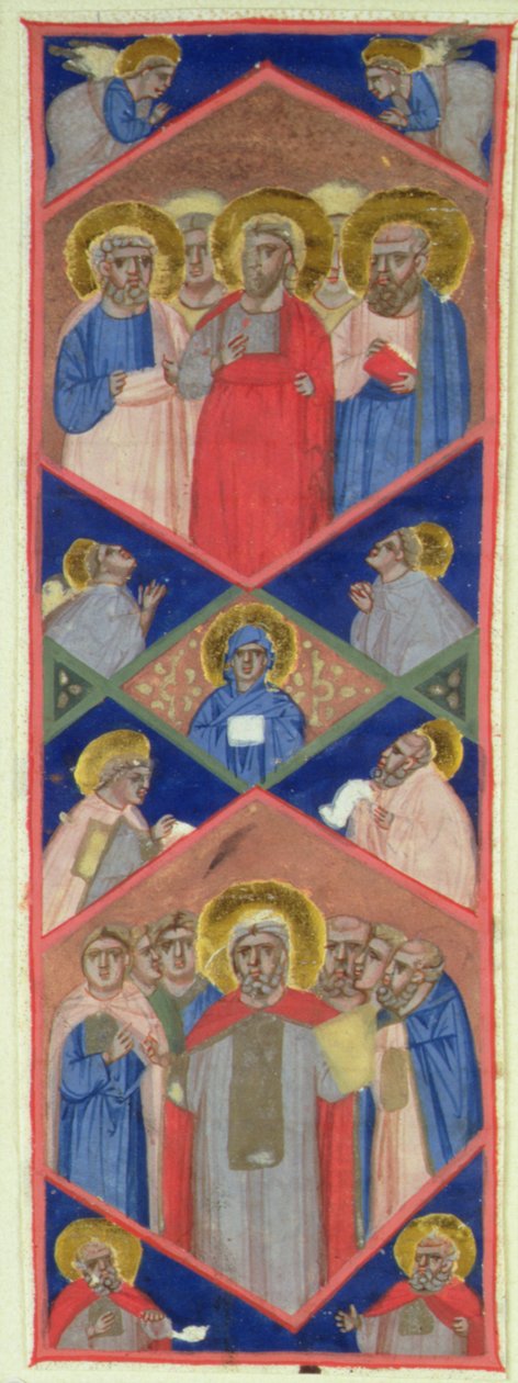 Aziz Peter, Aziz Andrew, Aziz Stephen, Aziz Lawrence, Papa Aziz, Aziz Anthony Abbot ve diğer dört aziz dahil sekiz Aziz by Niccolo di Giacomo