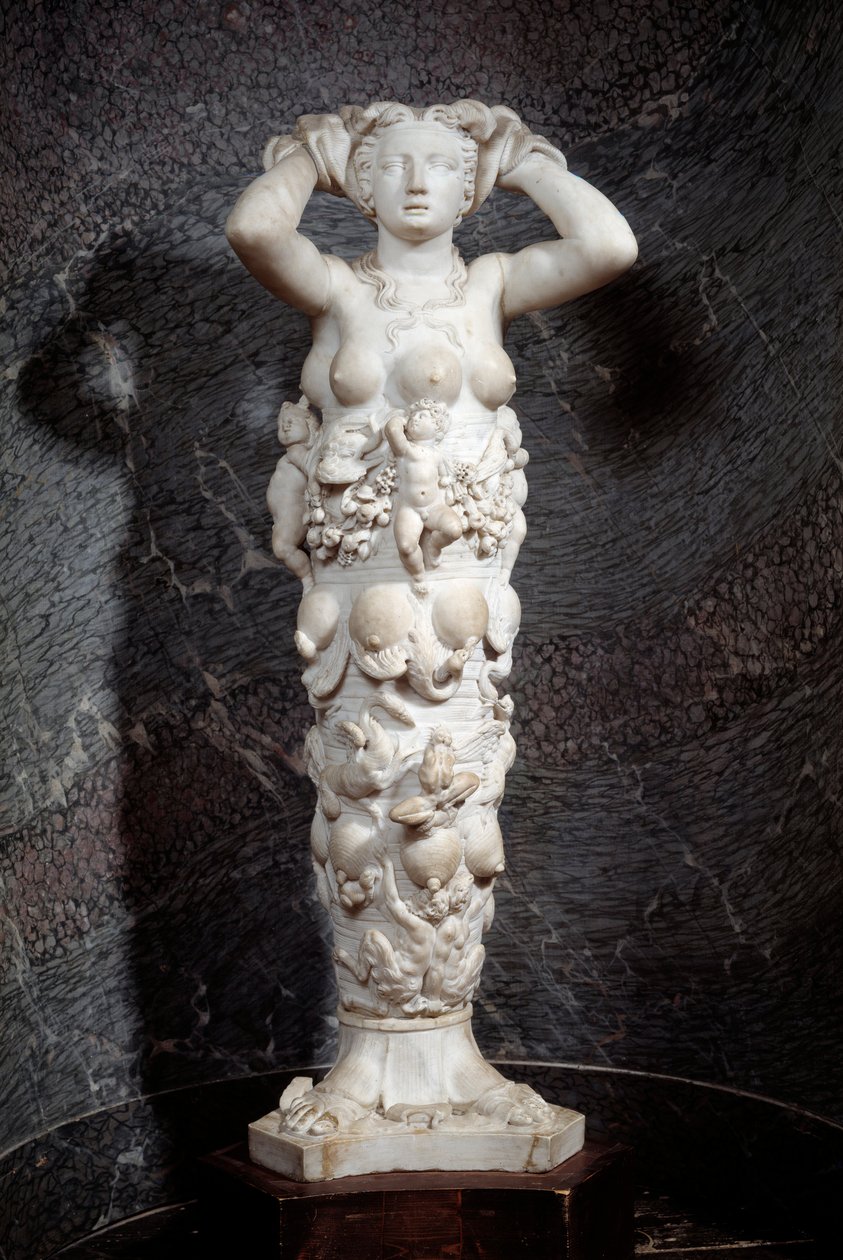 Doğanın Alegorisi. Niccolo Tribolo'nun (1500-1550) mermer heykeli by Niccolo Tribolo