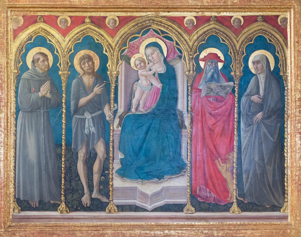Çocuklu ve Dört Azizli Madonna by Niccolo di Liberatore