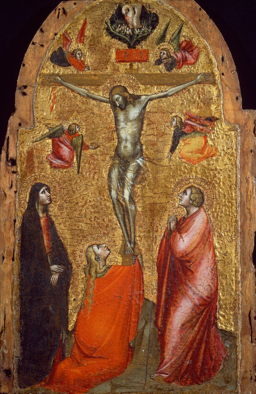 Niccolo di Pietro Gerini'nin çarmıha gerilmesi (ö. 1415-1416), panel. by Niccolo di Pietro Gerini