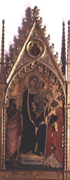 Azizler ile Madonna ve Çocuk (panelde öfke) by Niccolo di Pietro Gerini