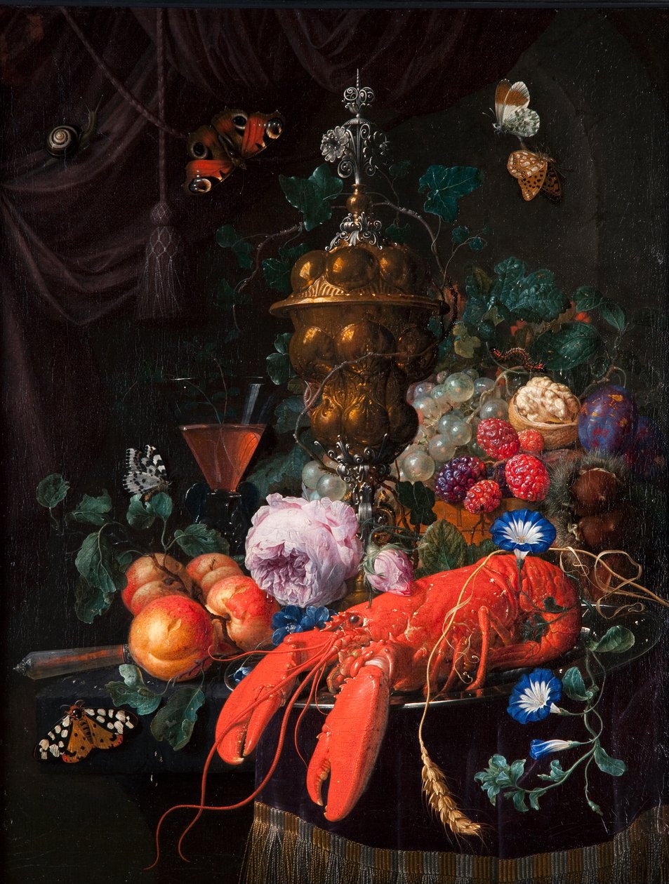 Istakozlu Natürmort, 1678 by Nicholaes van Verendael