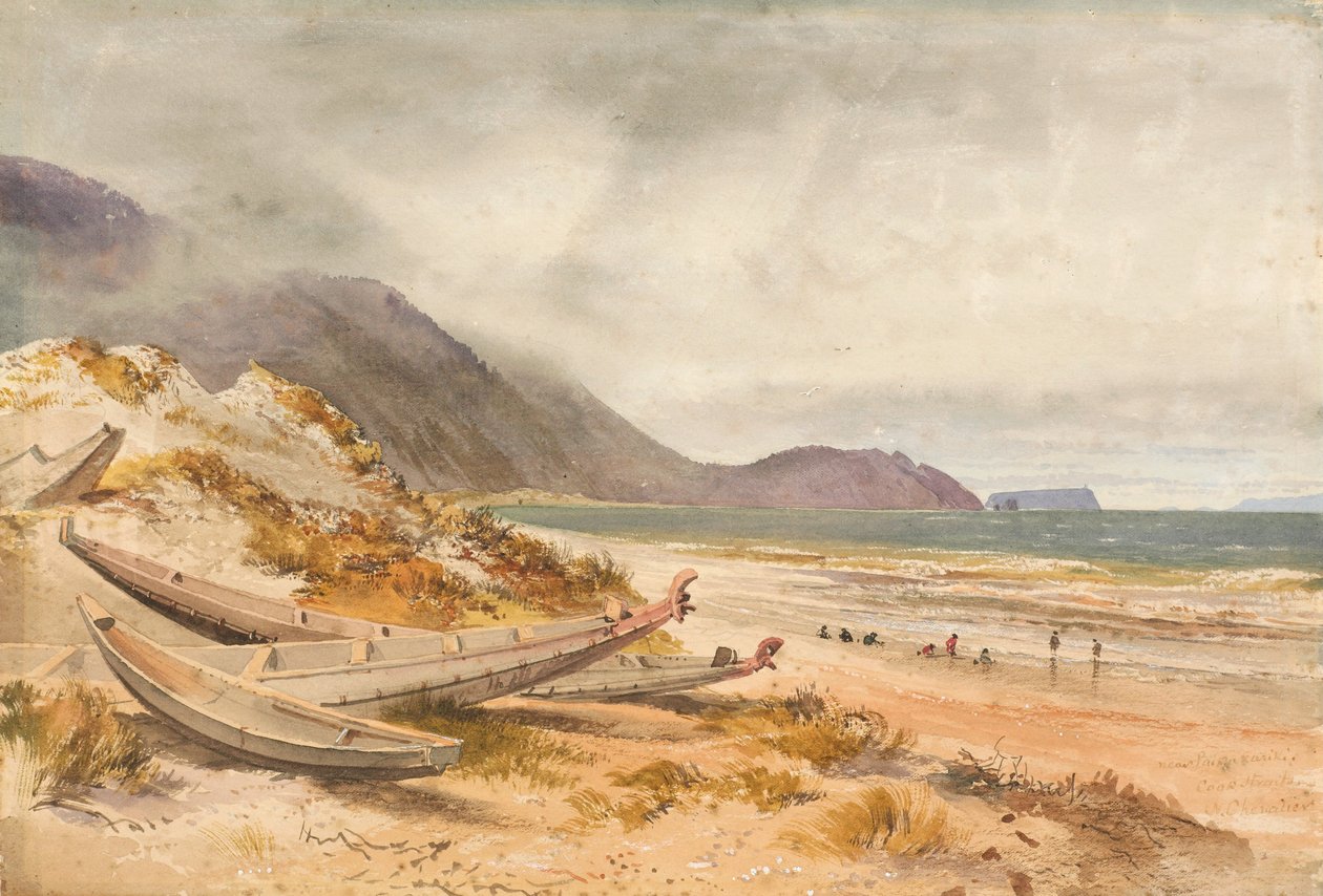 Paekakariki yakınlarında, Cook Boğazı by Nicholas Chevalier
