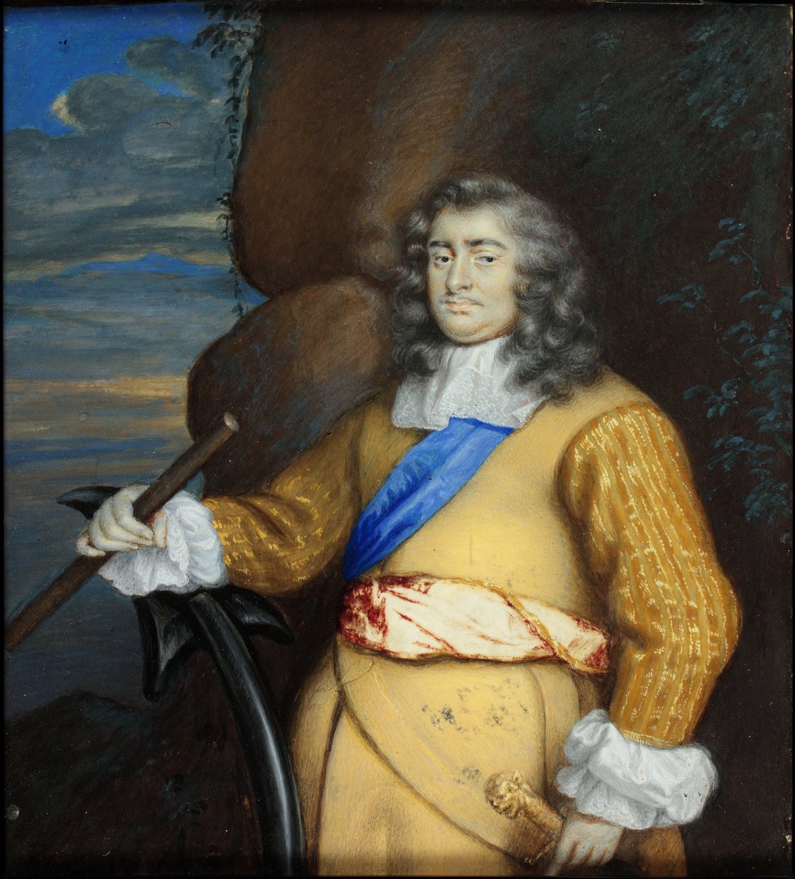 George Monck, 1st Duke of Albemarle (wc on vellum) by Nicholas Dixon