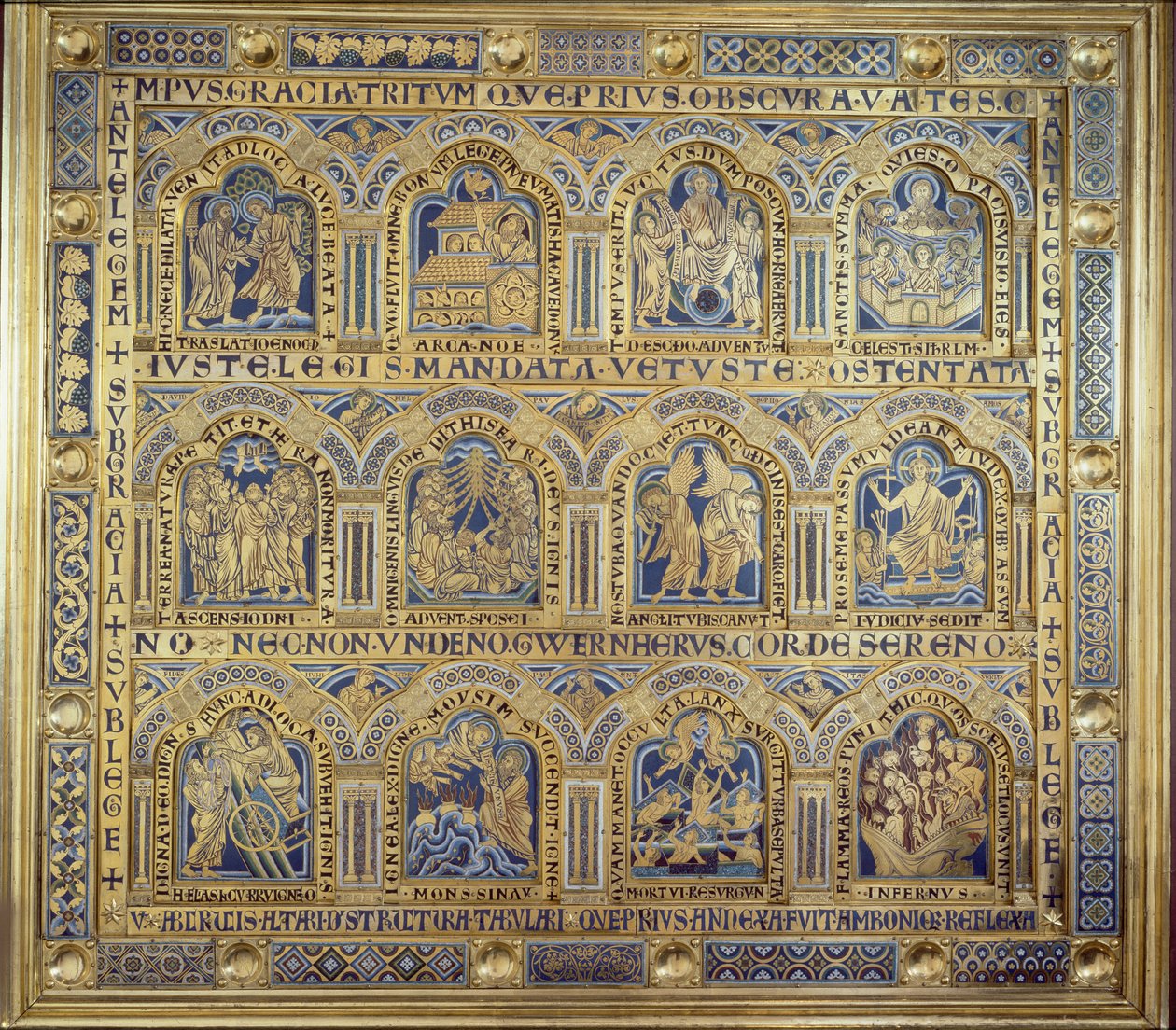 İncil sahnelerini tasvir eden Verdun Sunağı, 1181 (şampanya emaye işi) (sağ panel) (diğer paneller için bkz. 146819-821, 146823) by Nicholas of Verdun