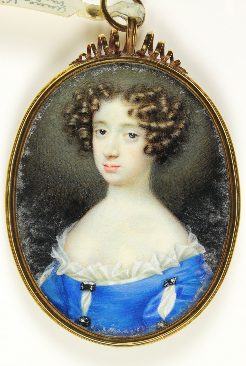 Anne Villiers, Madam Bentinck (fildişi üzerine suluboya) by Nicholas (attr.to) Dixon