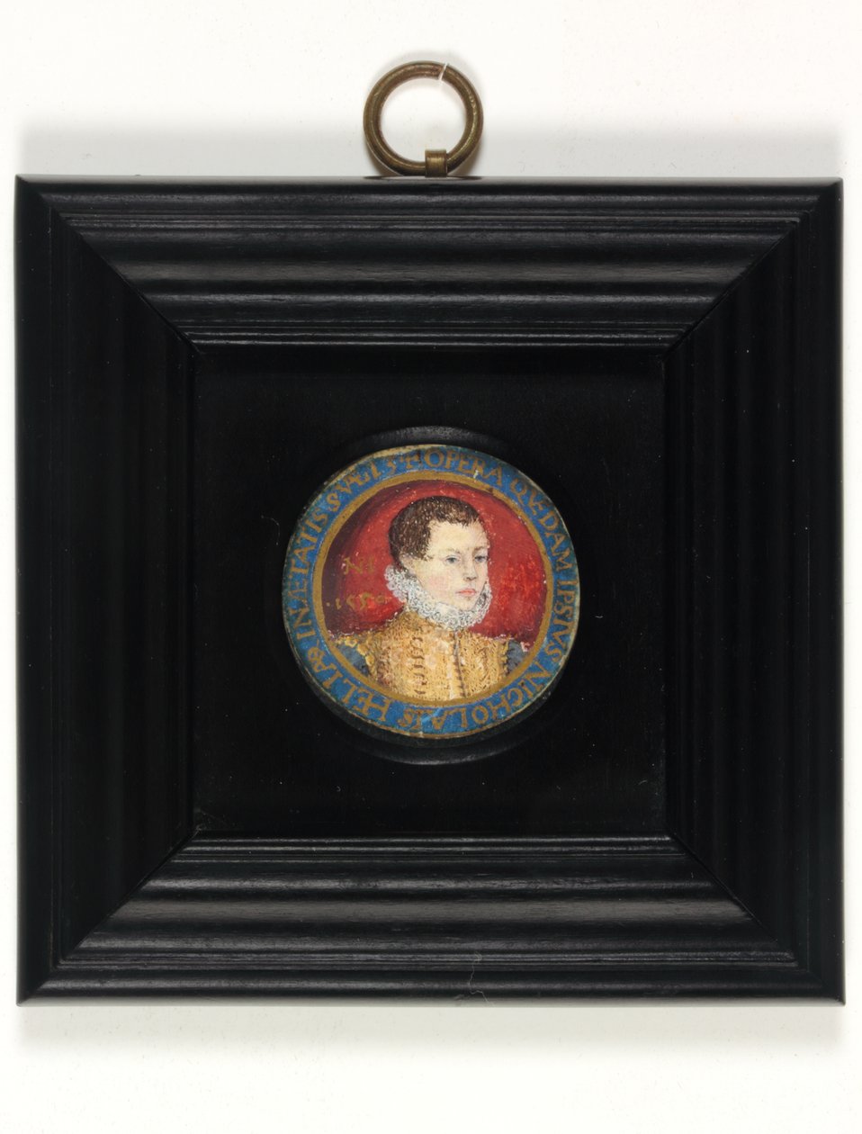 Sanatçının Tahmini Otoportresi, 13 Yaşında, c.1560 (parşömen üzerine suluboya) by Nicholas (attr.to) Hilliard
