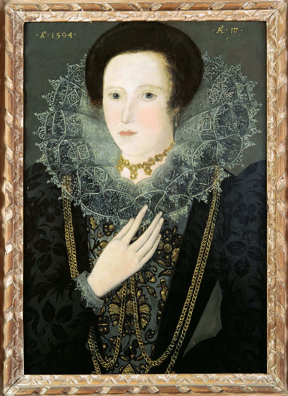 Dorothy Huddelston (kızlık soyadı Dormer), 1594 by Nicholas Hilliard