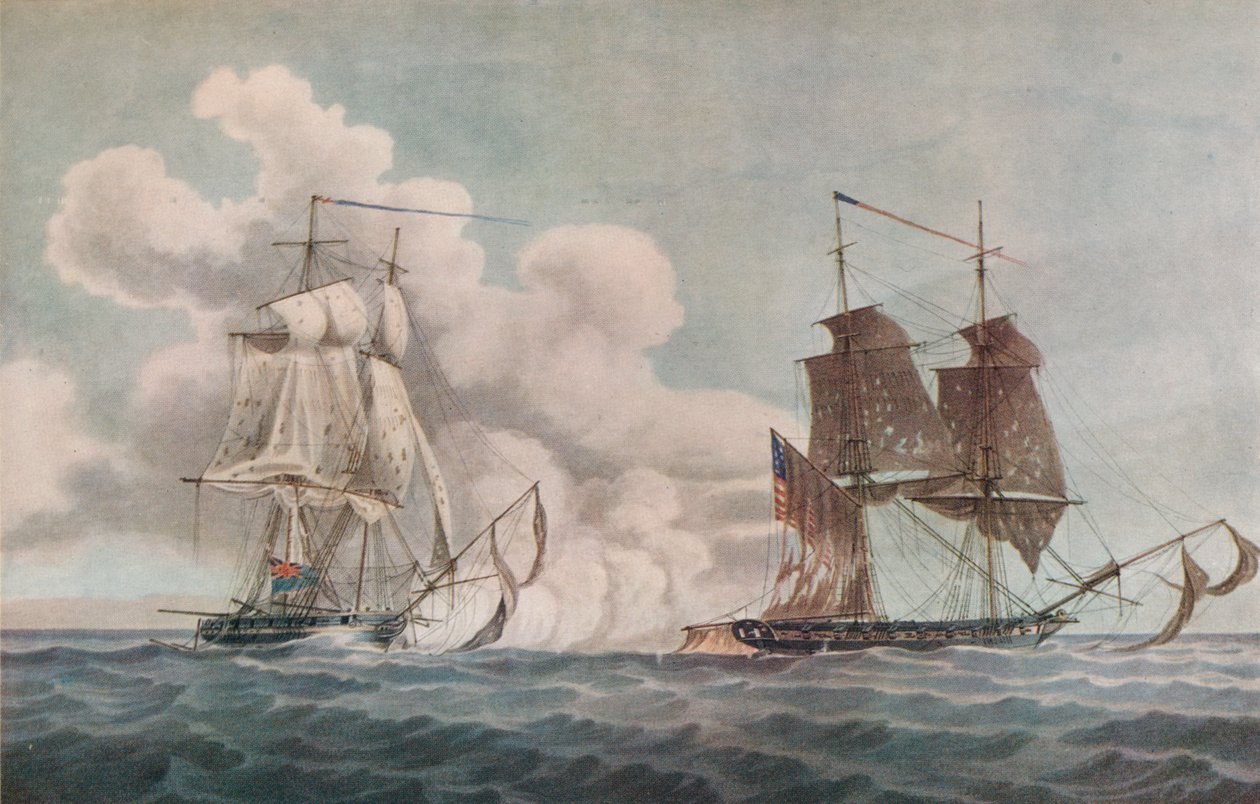 Paket Tekne ve Privateer, c1819 by Nicholas Pocock