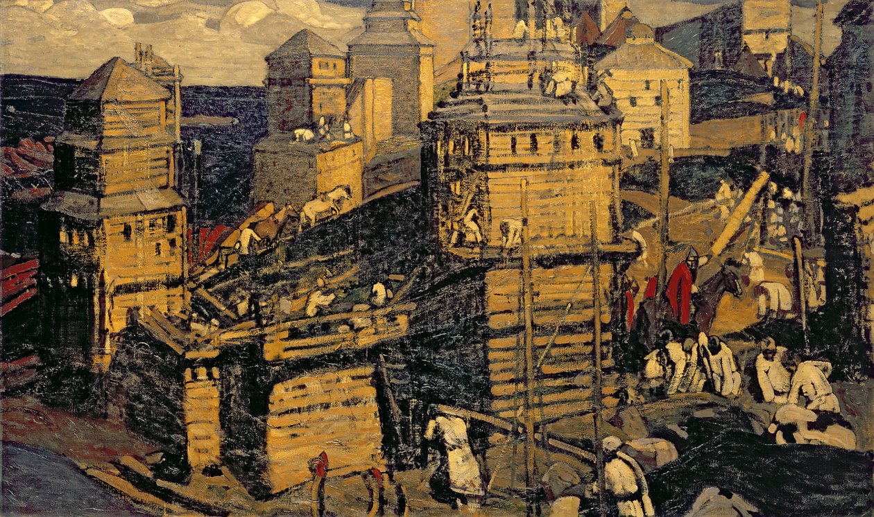 Kasabayı İnşa Etmek, 1902 by Nicholas Roerich