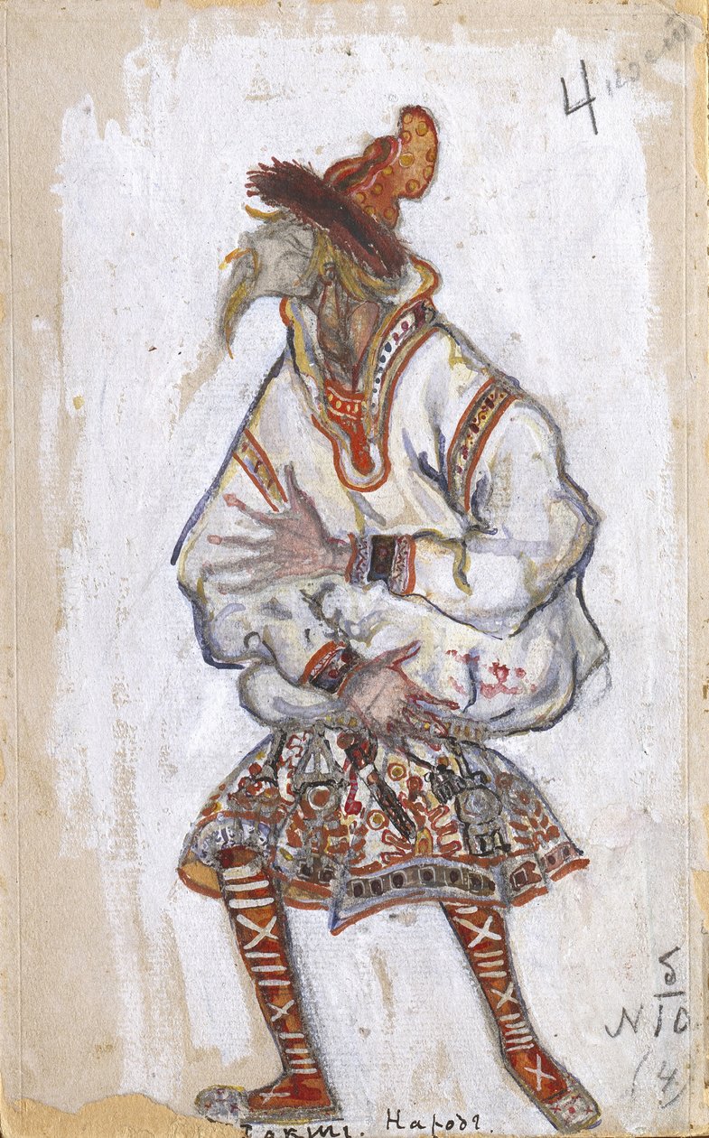 Bale için kostüm tasarımı Bahar Ayini Le Sacre du Printemps, I. Stravinsky, 1912 by Nikolai Konstantinowitsch Roerich