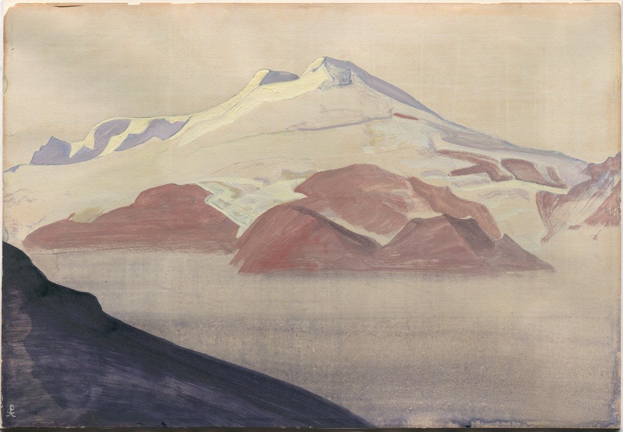 Elbrus, Kafkasya, albüm yaprağı, 1933 by Nicholas Roerich