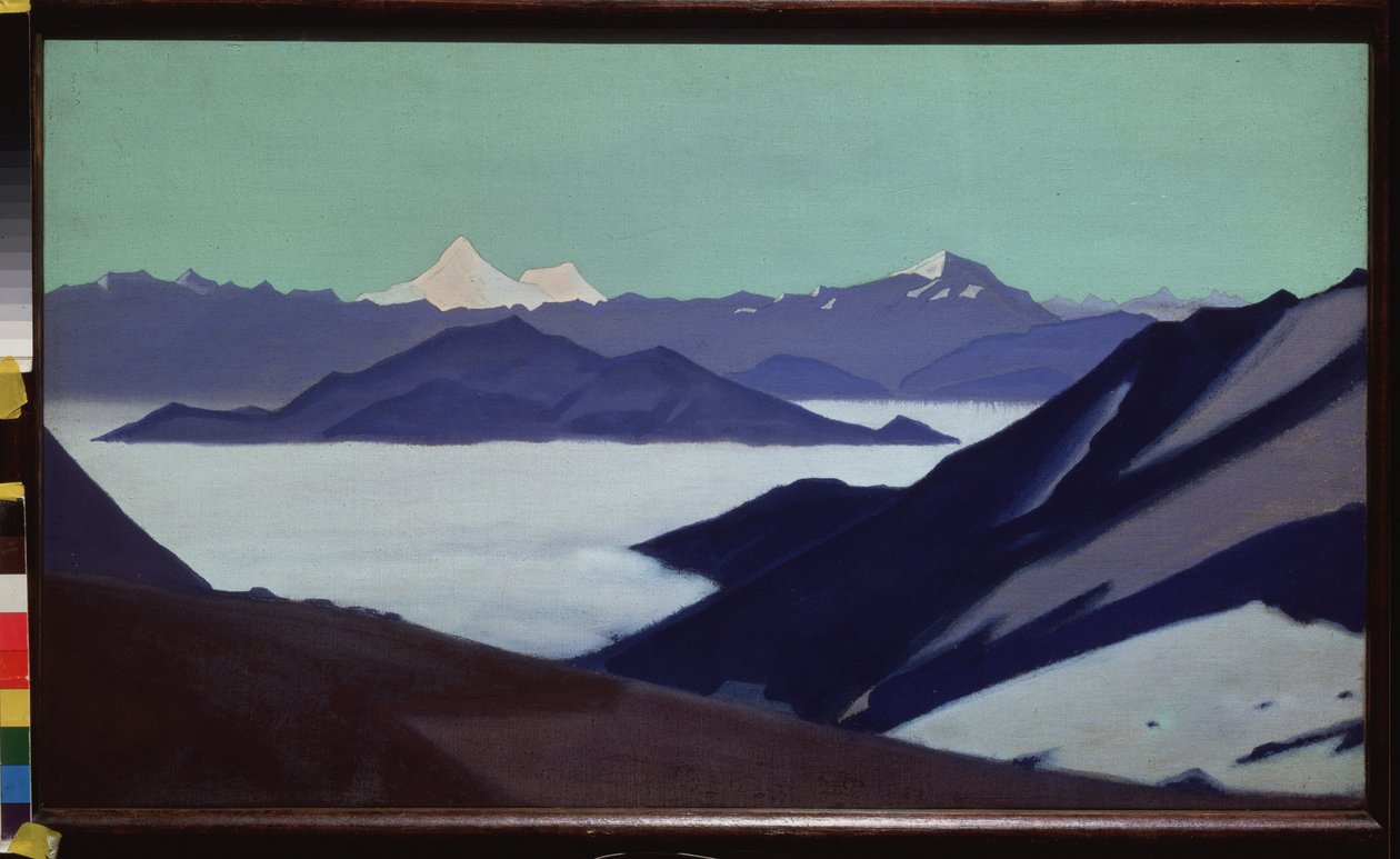 Himalayalar (Tibet). Dağlarda sis. (Himalayalar. Dağlarda sis). Nicholas Roerich
