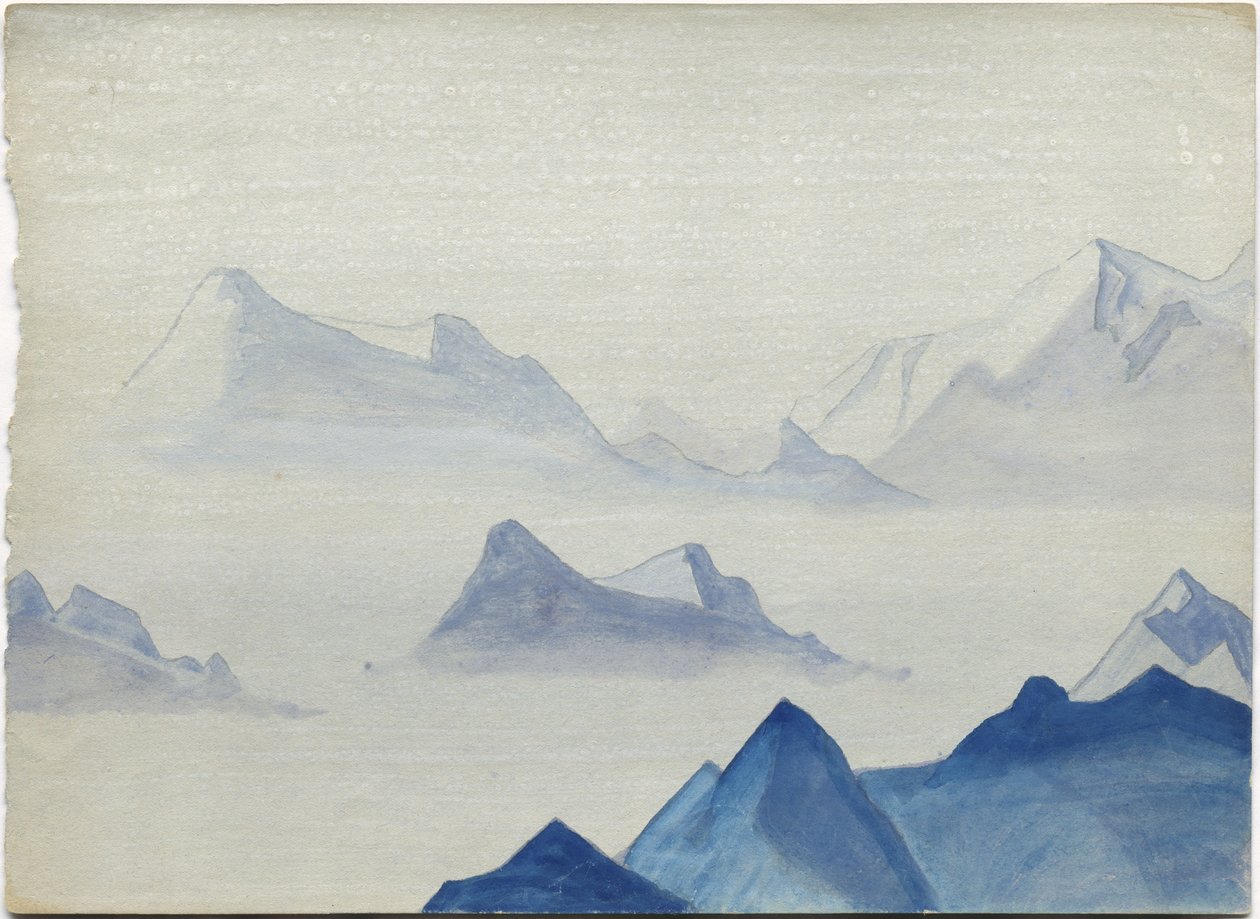 Himalayalar, albüm yaprağı, 1933/34 by Nicholas Roerich