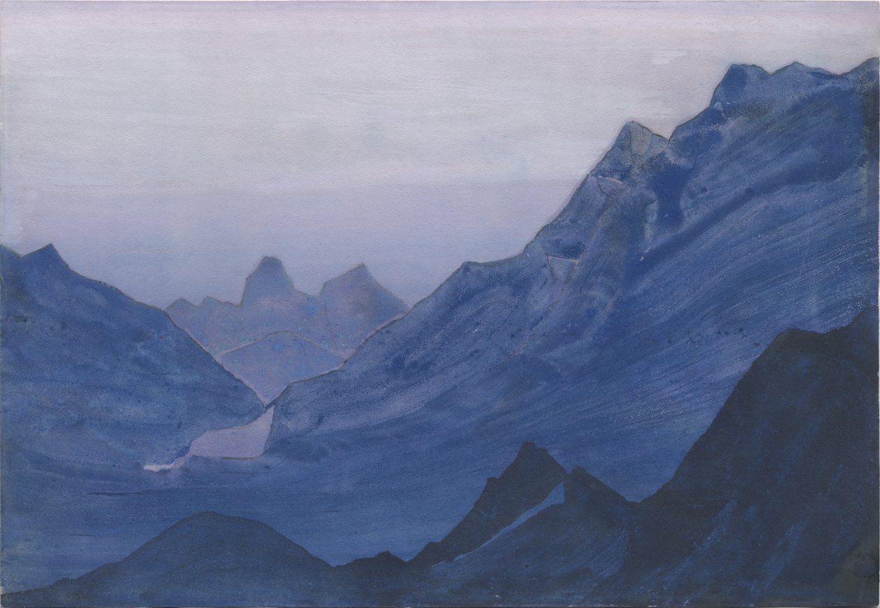 Himalayalar, albüm yaprağı, 1934 by Nicholas Roerich