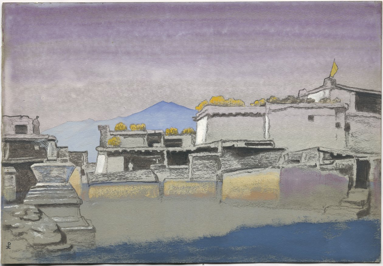 Kardang, çalışma, 1932 by Nicholas Roerich