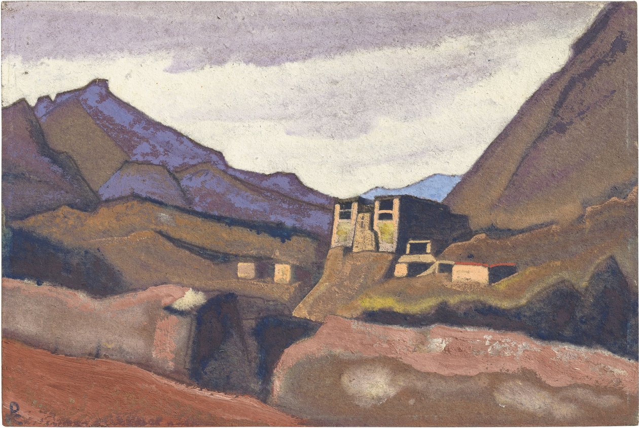 Ladakh par Roerich, Nicholas (1874-1947). Karton üzeri tempera, ebat : 30,5x45,7 by Nicholas Roerich