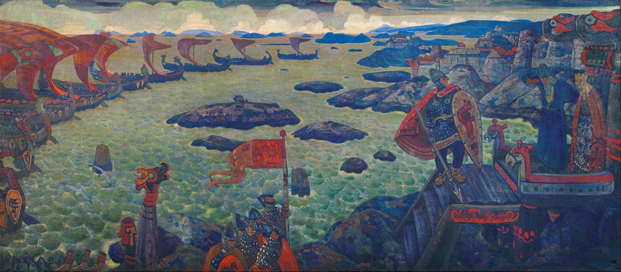 Varangian Denizi Kampanyasına Hazır, 1910 by Nikolai Konstantinowitsch Roerich