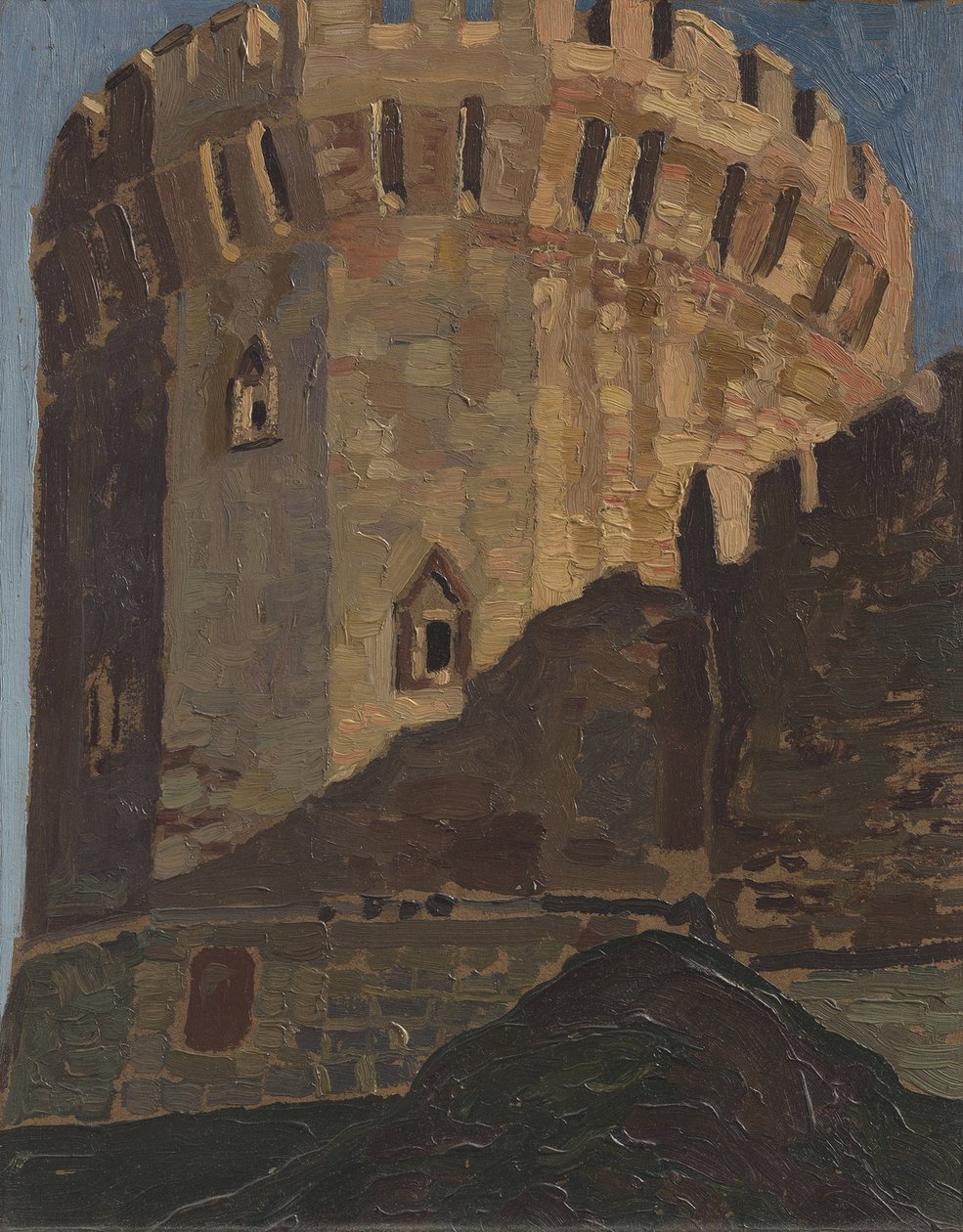 Smolensk. Kule par Roerich, Nicholas (1874-1947). Kontrplak üzerine yağlı boya, ebat : 39 x 30,5 by Nicholas Roerich