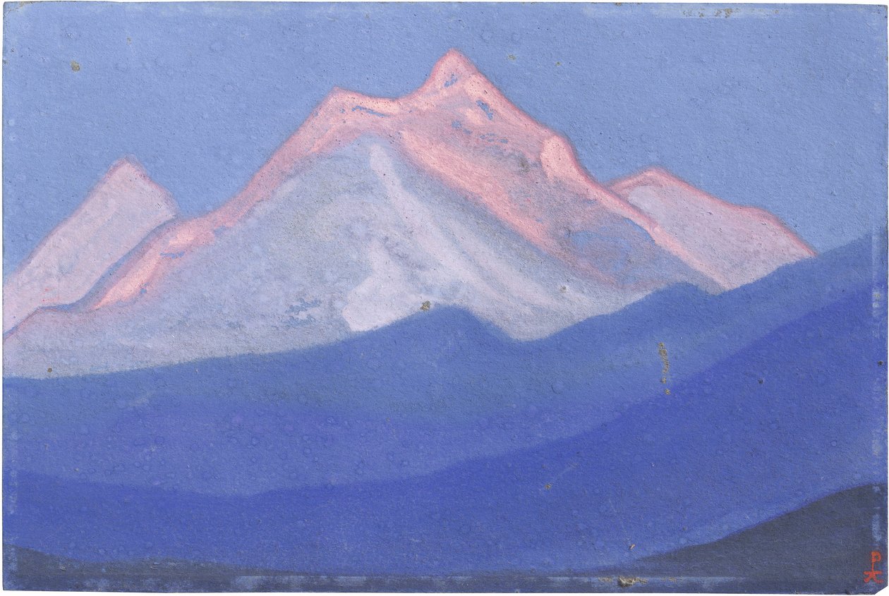 Himalayalar par Roerich, Nicholas (1874-1947). Karton üzeri tempera, ebat : 30,5x45,7 by Nicholas Roerich