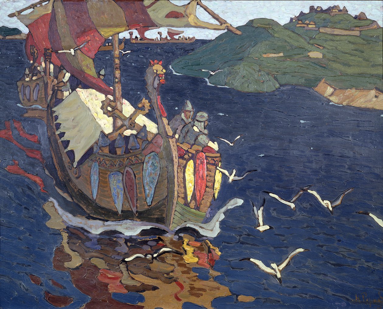 Yurtdışından Gelen Ziyaretçiler, 1901 by Nicholas Roerich