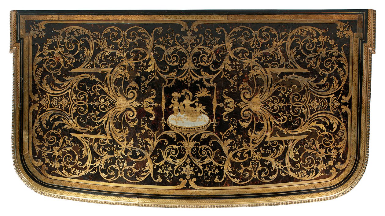 Louis XIV komodinin detayı (ormolu, pirinç, bağa ve abanoz boulle) (ayrıca bkz. 486114-19) by Nicholas Sageot