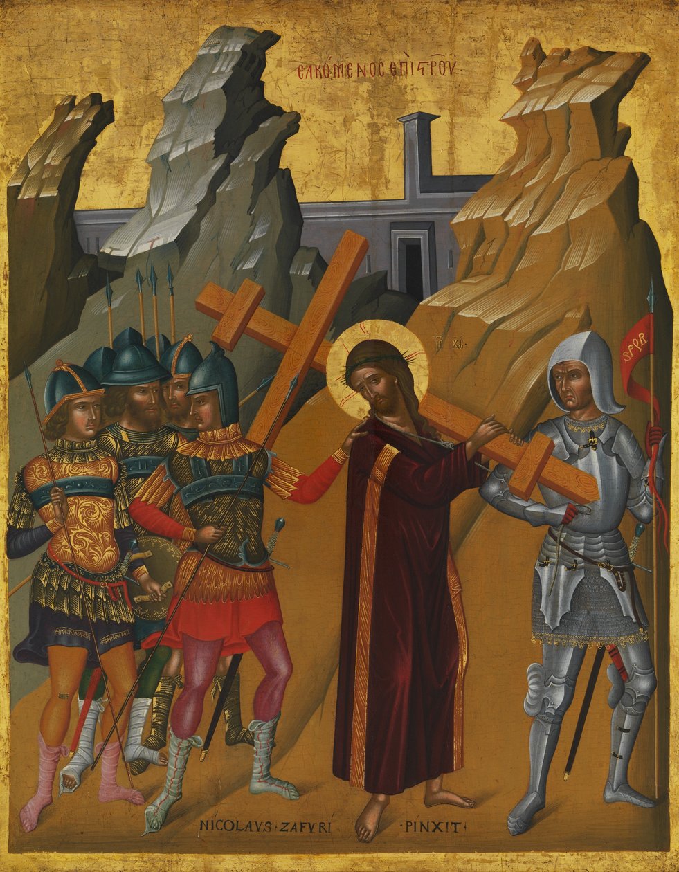 Haç Taşıyan İsa. by Nicholas Tzafouris
