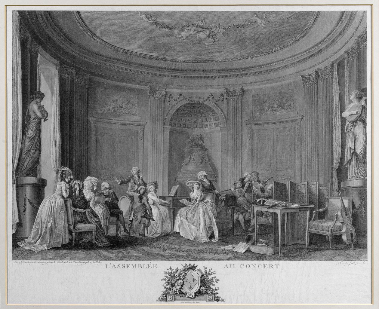 The Assembly at the Concert, engraved by Francois Nicolas Barthelemy Dequevauviller (1745-1807)  by Niclas II Lafrensen