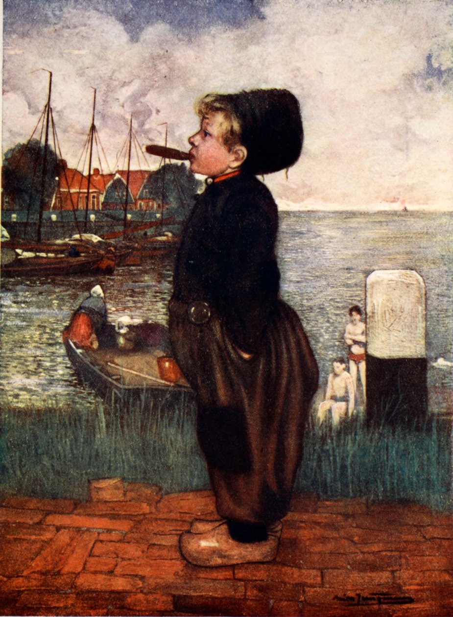 Sigara İçen Bir Çocuk, Volendam, 1904 by Nico Jungman