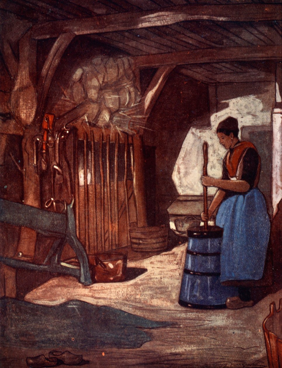 Churning at Elspeet, 1904  by Nico Jungman