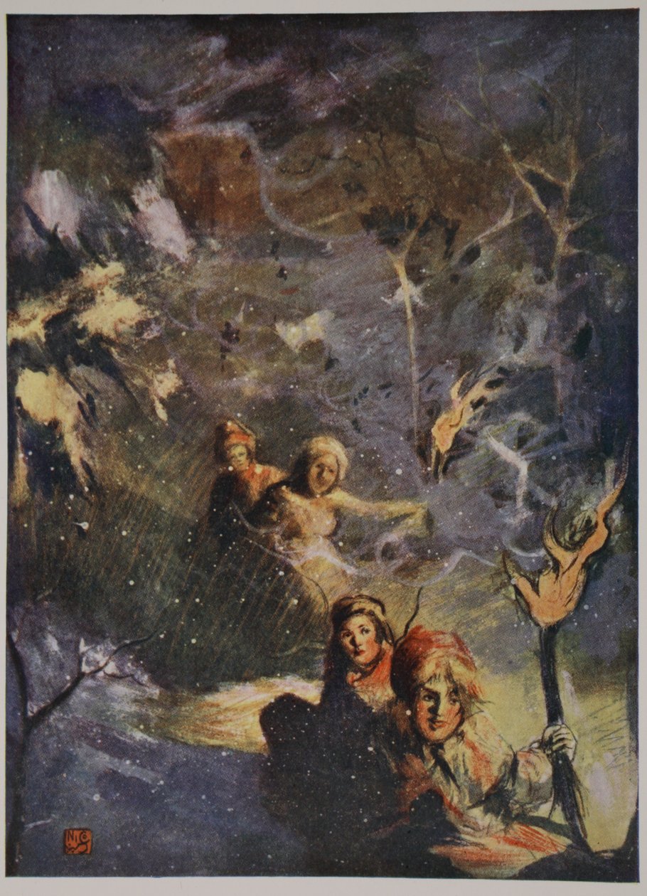 Meşale ışığında kızak, 1905 by Nico Jungman