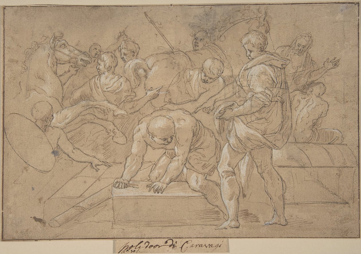 Chapelle de Guise için Tarihsel Sahne Kompozisyon Çalışması, 16. yüzyıl. by Nicolò dell