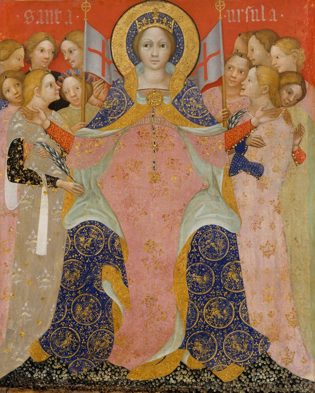Aziz Ursula ve Bakireleri, c.1410 (ahşap üzerine tempera ve altın) by Nicolò di Pietro